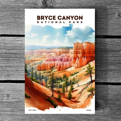 Bryce Canyon National Park Poster, Travel Art, Office Poster, Home Decor | S8 - image3